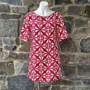 ELIZABETH MCKAY Women's Red Elephant Alexia Shirt Dress